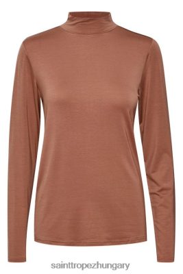 Budapest Saint Tropez | Saint Tropez adeliasz gúnynyakú blúz LP266D680 cédrusfa nők