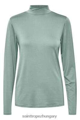 Budapest Saint Tropez | Saint Tropez adeliasz gúnynyakú blúz LP266D682 ásványkék nők