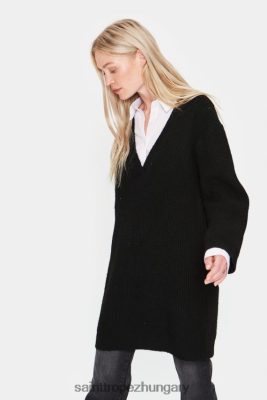 Budapest Saint Tropez | Saint Tropez bazsarózsa pulóver LP266D948 fekete nők