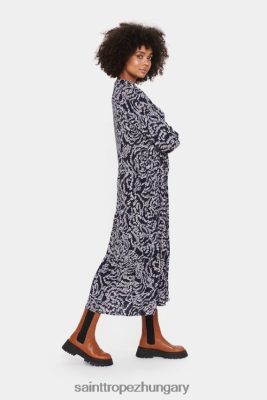 Budapest Saint Tropez | Saint Tropez edasz maxi ruha LP266D344 éjszakai égbolt hullám hab nők