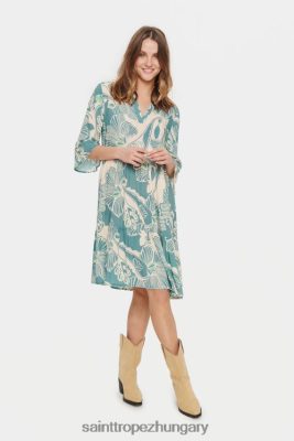 Budapest Saint Tropez | Saint Tropez edasz ruha LP266D28 zsálya g. nagy puha virág nők