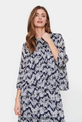 Budapest Saint Tropez | Saint Tropez gyöngysz blúz LP266D634 éjszaka s. geometriai nők