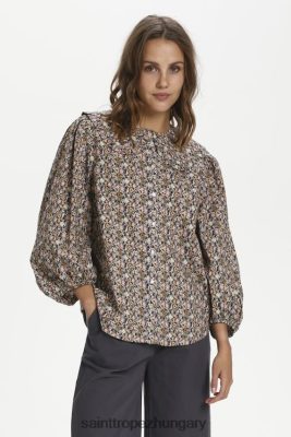 Budapest Saint Tropez | Saint Tropez heathersz ing LP266D538 fényes fehér optimizmus virágok nők