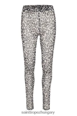 Budapest Saint Tropez | Saint Tropez iannesz leggings LP266D1286 fekete nyers oroszlán nők