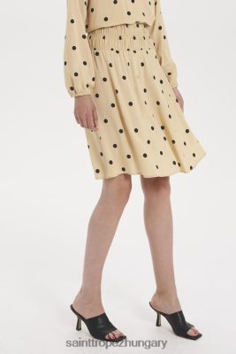 Budapest Saint Tropez | Saint Tropez izolsz szoknya LP266D1374 krém kör alakú pont nők
