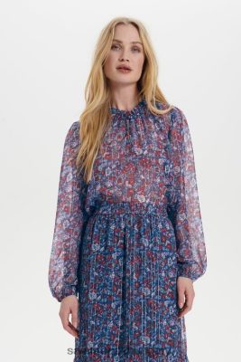 Budapest Saint Tropez | Saint Tropez jantisz ing LP266D474 éjszakai égbolt paisley rózsák nők