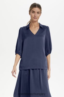 Budapest Saint Tropez | Saint Tropez kajasz blúz LP266D678 kék mély nők