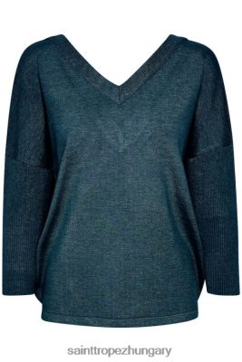 Budapest Saint Tropez | Saint Tropez kilasz V-nyakú pulóver LP266D1024 stargazer melange nők