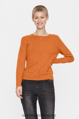 Budapest Saint Tropez | Saint Tropez milasz kötött kardigán LP266D1088 poros narancssárga melange nők