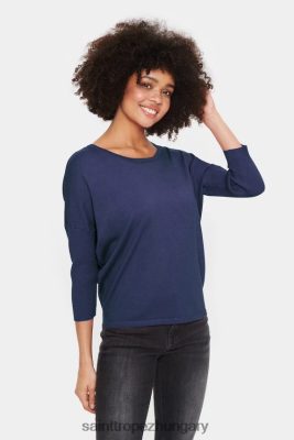 Budapest Saint Tropez | Saint Tropez milasz pulóver kötött LP266D1096 középkori kék melanzs nők