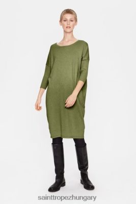 Budapest Saint Tropez | Saint Tropez milasz ruha LP266D194 olivin melange nők