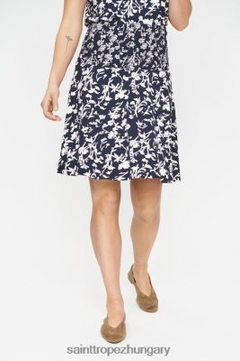 Budapest Saint Tropez | Saint Tropez minasz szoknya LP266D1372 éjszakai égbolt ecsetelte virágok nők