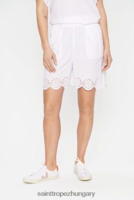 Budapest Saint Tropez | Saint Tropez mirandasz rövidnadrág LP266D1418 fényes fehér nők