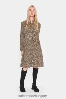 Budapest Saint Tropez | Saint Tropez ofiasz ruha LP266D108 fekete ditsy kert nők