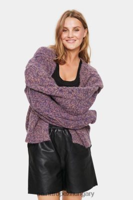 Budapest Saint Tropez | Saint Tropez ollusz kardigán LP266D908 lila szív melanzs nők