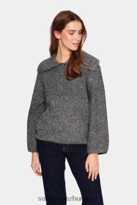 Budapest Saint Tropez | Saint Tropez petrinesz pulóver LP266D976 hollómelange nők