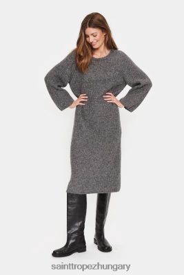 Budapest Saint Tropez | Saint Tropez petrinesz ruha LP266D200 hollómelange nők