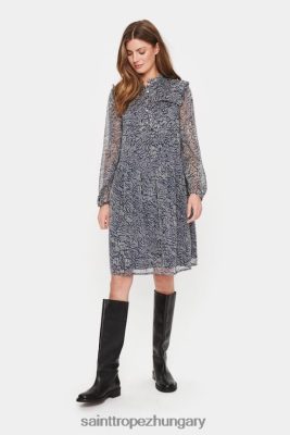 Budapest Saint Tropez | Saint Tropez presleysz ruha LP266D98 ombre kék állatütés nők