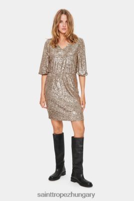 Budapest Saint Tropez | Saint Tropez reyanasz ruha LP266D176 sivatagi taupe nők