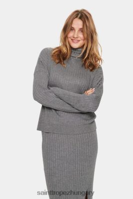Budapest Saint Tropez | Saint Tropez rikkesz pulóver LP266D936 ködszürke melanzs nők
