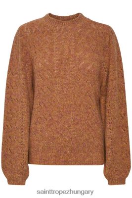 Budapest Saint Tropez | Saint Tropez sheilasz pulóver LP266D928 poros narancssárga melange nők