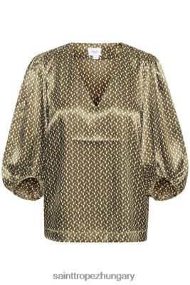 Budapest Saint Tropez | Saint Tropez stellasz blúz LP266D620 hadsereg zöld freskó nők
