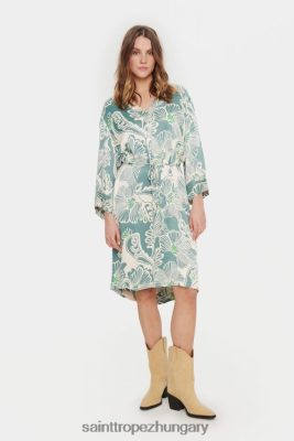 Budapest Saint Tropez | Saint Tropez vaukasz ruha LP266D14 zsálya g. nagy puha virág nők