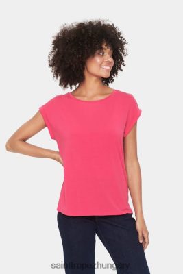 Saint Tropez Hungary | Saint Tropez adeliasz póló LP266D1167 fényes rózsa nők