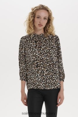 Saint Tropez Hungary | Saint Tropez bálványos blúz LP266D651 fekete nyers oroszlán nők