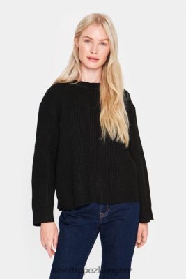 Saint Tropez Hungary | Saint Tropez bazsarózsa pulóver LP266D945 fekete nők