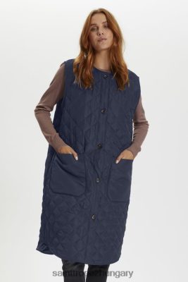 Saint Tropez Hungary | Saint Tropez diarasz hosszú mellény LP266D773 kék mély nők