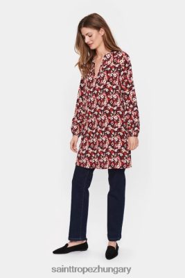 Saint Tropez Hungary | Saint Tropez edasz tunika LP266D135 barna színű portói mákvirág nők