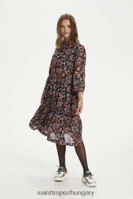 Saint Tropez Hungary | Saint Tropez edlysz ruha LP266D365 kék mély artica virágok nők