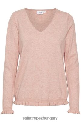 Saint Tropez Hungary | Saint Tropez elisasz pulóver LP266D1053 ezüst bazsarózsa melange nők