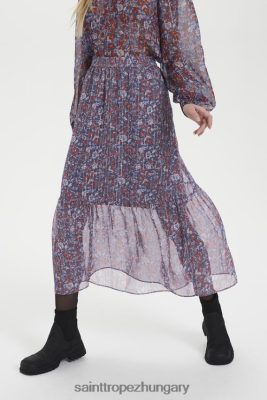 Saint Tropez Hungary | Saint Tropez jantisz szoknya LP266D1359 éjszakai égbolt paisley rózsák nők