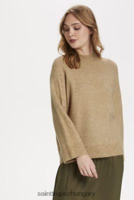 Saint Tropez Hungary | Saint Tropez kötött pulóver LP266D1065 meleg homokmelange nők