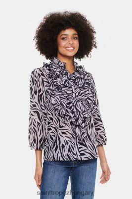 Saint Tropez Hungary | Saint Tropez lillysz 3/4-es ing LP266D443 levendula aura zebra nők