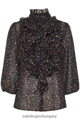 Saint Tropez Hungary | Saint Tropez lillysz 3/4-es ing LP266D559 fekete több pont nők