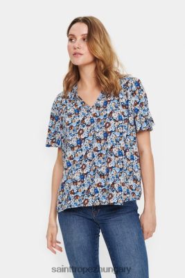 Saint Tropez Hungary | Saint Tropez macisz blúz LP266D587 erős kék virágok nők