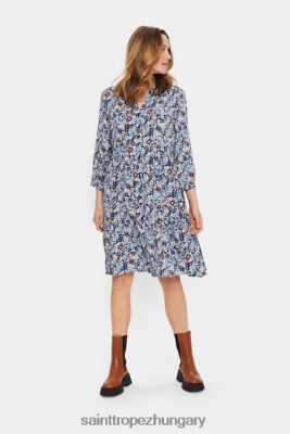 Saint Tropez Hungary | Saint Tropez macisz ruha LP266D63 erős kék virágok nők