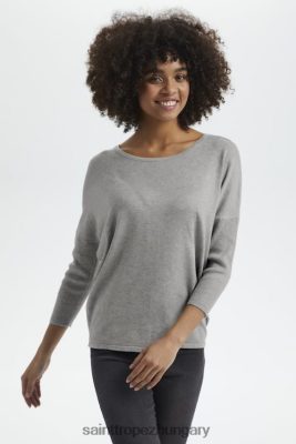 Saint Tropez Hungary | Saint Tropez milasz pulóver kötött LP266D1115 gyöngyszürke mel nők