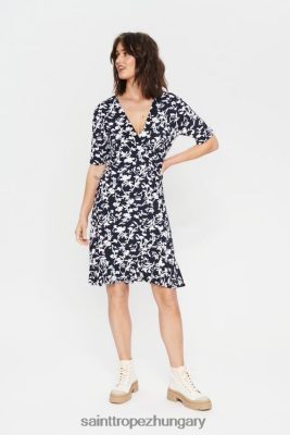 Saint Tropez Hungary | Saint Tropez minasz pakolás ruha LP266D409 éjszakai égbolt ecsetelte virágok nők