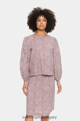 Saint Tropez Hungary | Saint Tropez nolasz blúz LP266D647 világos mahagóni puha virágok nők