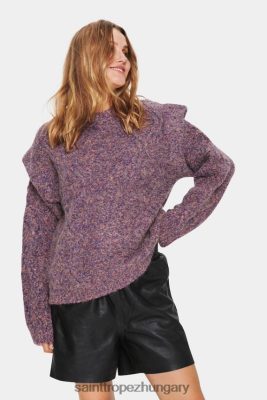Saint Tropez Hungary | Saint Tropez ollusz pulóver LP266D909 lila szív melanzs nők