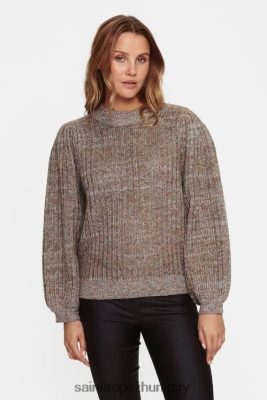 Saint Tropez Hungary | Saint Tropez petasz pulóver LP266D907 foltos szürke melanzs nők