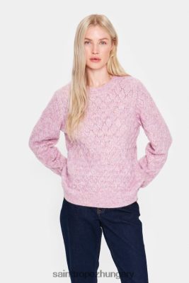 Saint Tropez Hungary | Saint Tropez piannasz pulóver LP266D923 tearózsa melange nők