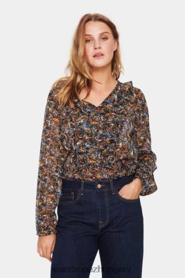 Saint Tropez Hungary | Saint Tropez rinasz blúz LP266D629 fekete b. erdei virágos nők