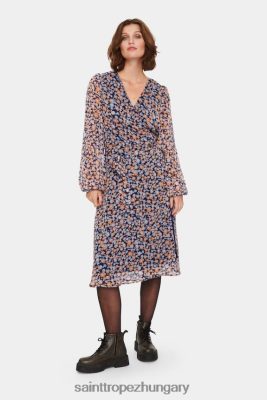 Saint Tropez Hungary | Saint Tropez salvasz ruha LP266D159 középkori kék vízi virágok nők