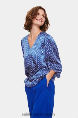 Saint Tropez Hungary | Saint Tropez stellasz blúz LP266D619 szörf kék freskó nők