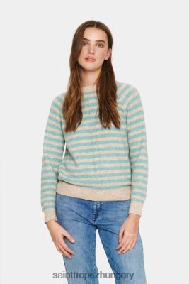 Saint Tropez Hungary | Saint Tropez tillasz pulóver LP266D883 ming melange nők